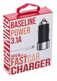 Picture of baseline power fast car charger Lightning cable